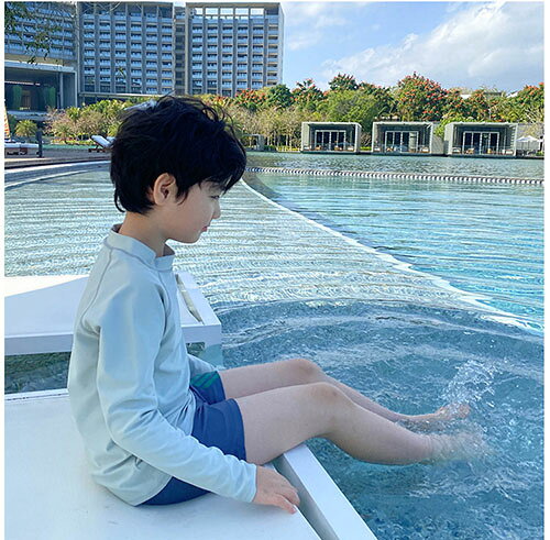 送料無料 子供水着 3点セット 男の子 ボイズ キャップ付き セパレート タンキニ ジ...