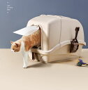 送料無料 猫 トイレ キャットトイレ 散らかりにくい ネコトイレ 本体 フルカバー 猫トイレ お掃除簡単 飛び散りにくい 大型猫 スコップ付き シンプル ペット...