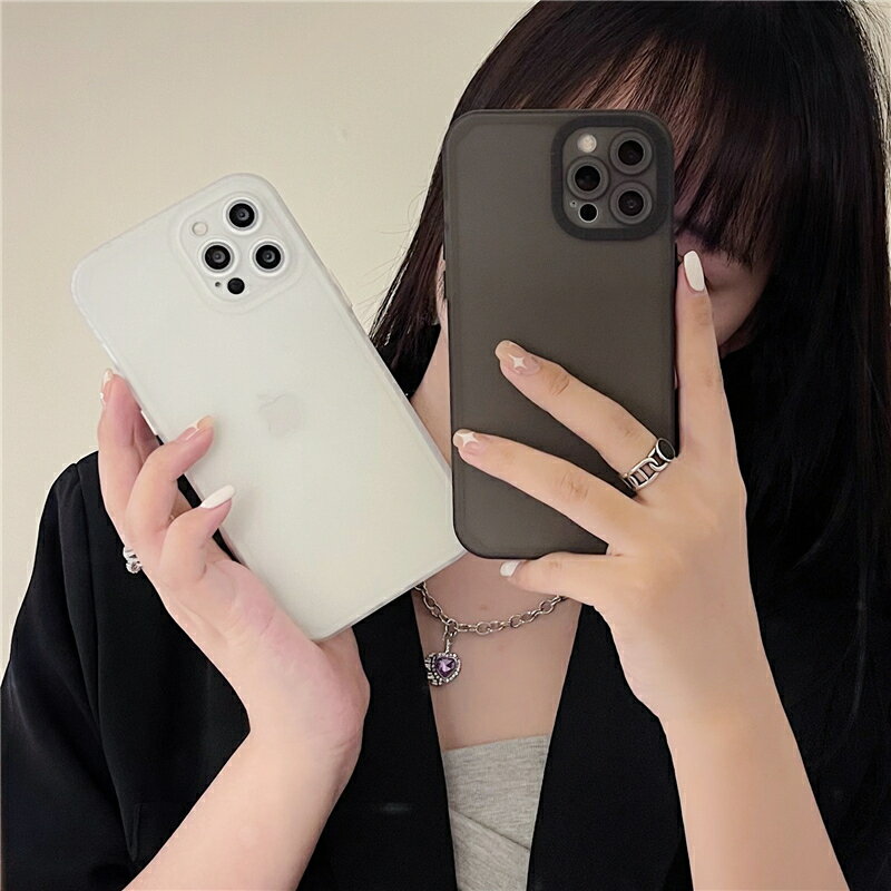 送料無料 iPhone13 ケース 互換品 カップル couple シンプル 半透明 高級感 レンズカバー シンプル iPhoneX アイフォ…