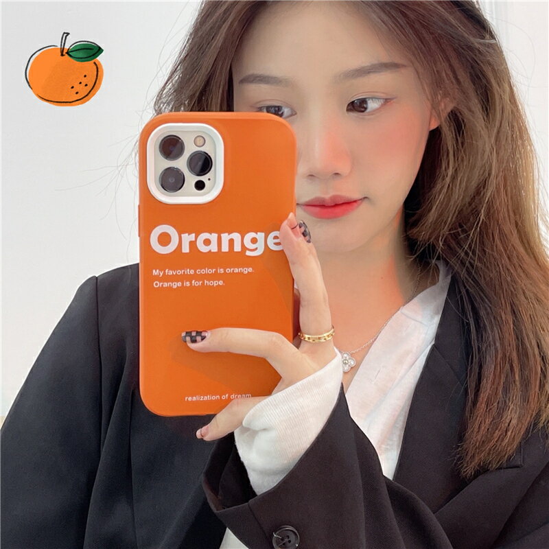 送料無料 iPhone13 ケース 互換品 シンプル orange オレンジ 高級感 レンズカバー iPhoneX アイフォン11 12 iPhone 12promax XSMax Pro 7plus XR 13promax XS X iPhone8plus iPhoneXR 13Proスマホケース カバー おもしろ クリア 耐衝撃 楽天海外通販