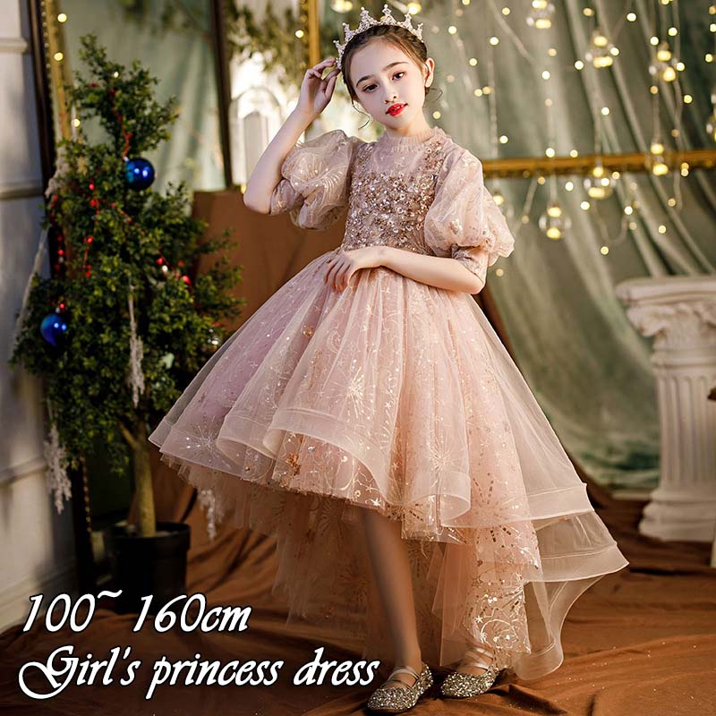 送料無料　子供ドレス 女の子 ピアノ 発表会 レースドレス ワンピース 子供 ドレス フォーマル 子ども 誕生日会 ロングドレス ショートドレス キッズ ワンピース お姫様 プリンセスドレス 結婚式 七五三 ジュニア プレゼント 楽天海外通販