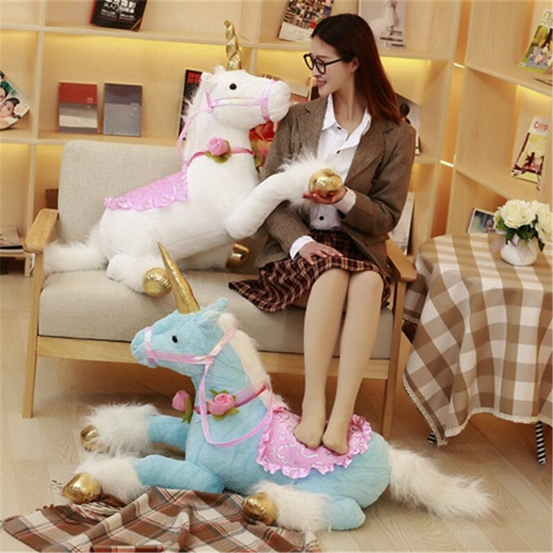 送料無料 ぬいぐるみ 全3色 100cm ユニコーン unicorn 抱き枕 長いぬいぐるみ インテリア 子供 おもちゃ 動物 可愛い かわいい 彼女に ふわふわで癒される 柔らか 心地いい プレゼント 楽天海外通販の商品画像 2