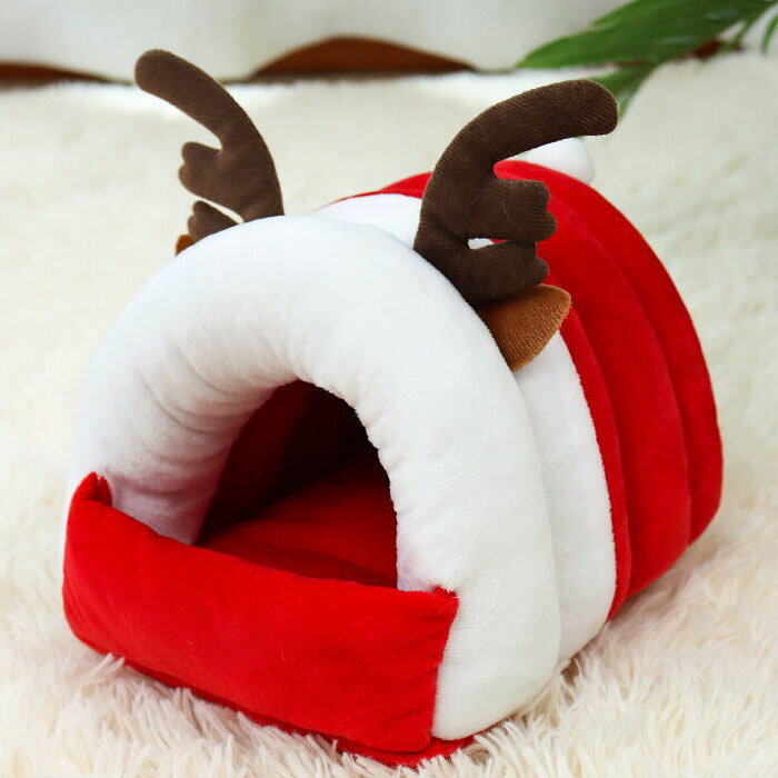 送料無料 小動物用ハウス 全3デザイン クリスマス Xmas ふわふわ ハムスター ハリ...