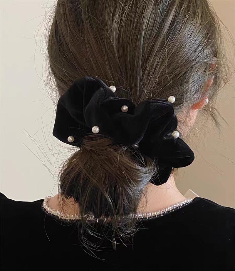 送料無料 ヘアゴム ヘアアクセサリー ベロアシュシュ ポニーテール トレンド ボリューム 大きめ かわいい クリスマス ギフト プレゼント 女性用 婦人用 お呼...