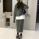 送料無料 ニット セットアップ フード付き 上下セット ケーブル編み スカート ニットスカート きれいめ ウエストゴム カジュアル オフィス トレンド 冬 秋 春 ロングスカート オシャレ 韓国風 体型カバー 着痩せ レディース 通勤 ゆったり 楽天海外通販