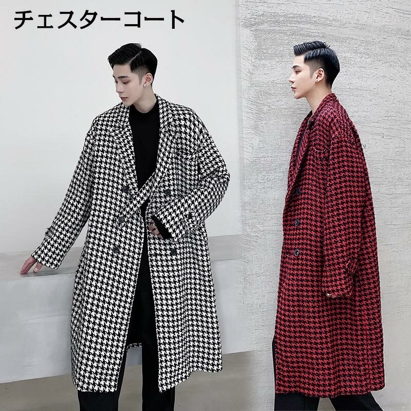 楽天市場】千鳥格子 コート(カラーレッド)(メンズ 楽天市場】千鳥格子 コート(カラーレッド)(メンズ