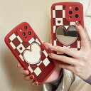 送料無料 iPhone13 ケース 互換品 heart ハート チェッカーボード レッド カガミタイプ 鏡 かがみ ミラー mirror 高級感 レンズカバー アイフォン11 12 iPhone 12promax XSMax Pro 7plus XR 13promax XS X 8plus 13Pro スマホケース カバー 耐衝撃 楽天海外通販