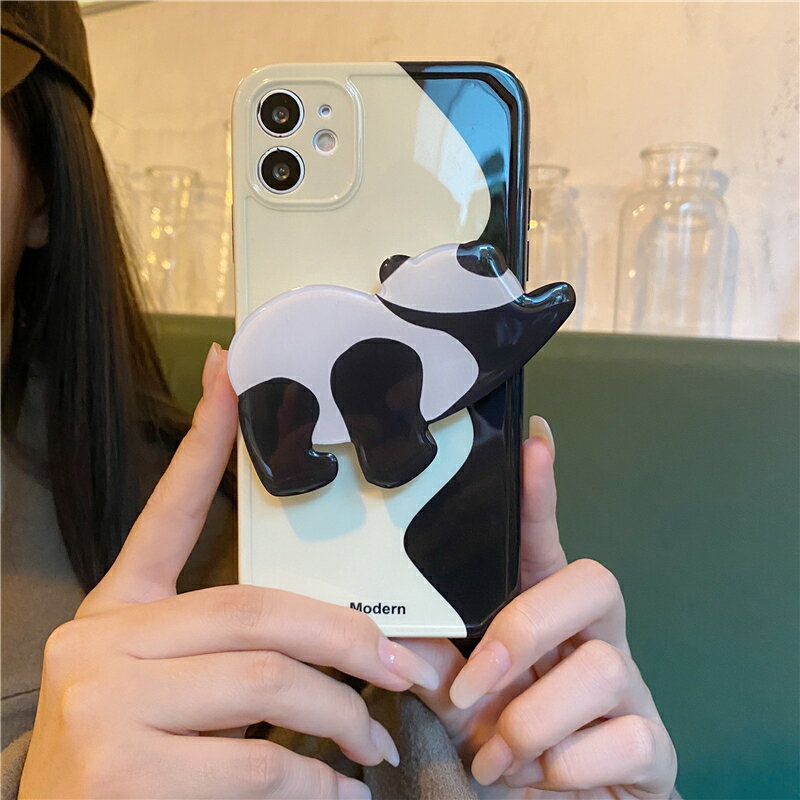 送料無料 iPhone13 ケース 互換品 panda パンダ スタンド スマホリング ポップグリップ 高級感 レンズカバー アイフォン11 12 12promax XSMax 7plus XR 13promax XS iPhone8plus iPhoneXR 13Pro スマホケース カバー 耐衝撃 楽天海外通販