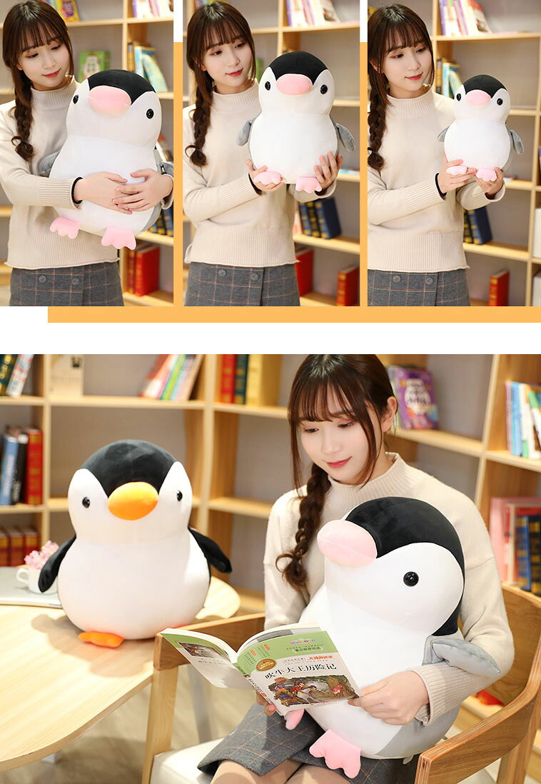 【25cm】送料無料 ぬいぐるみ 全2カラー ペンギン penguin 抱き枕 クッション インテリア 子供 おもちゃ 動物 可愛い 彼女に ふわふわで癒される 柔らか 心地いい プレゼント ギフト 楽天海外通販の商品画像 2