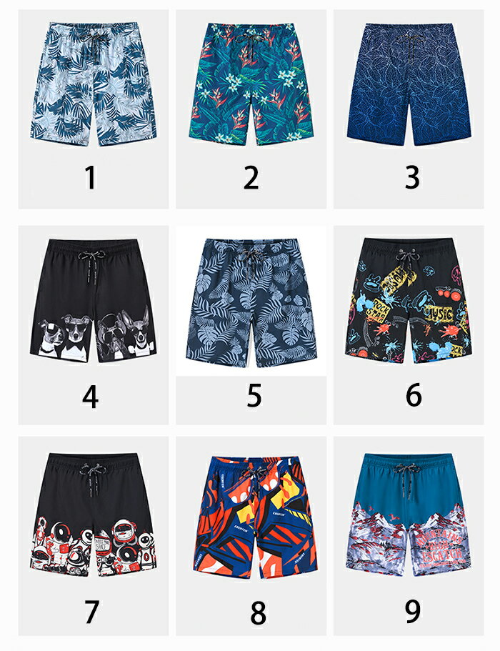 水着 サーフパンツ ビーチパンツ メンズ 海パン 海水パンツ サーフショーツ ショートパンツ ハーフパンツ 短パン 水着コーデ ハーフ トランクス フェス 旅行 ハワイ リゾート ロング ストライプ柄 リーフ ボタニカル柄 大きいサイズ ショートパンツ S~5XL 楽天海外通販