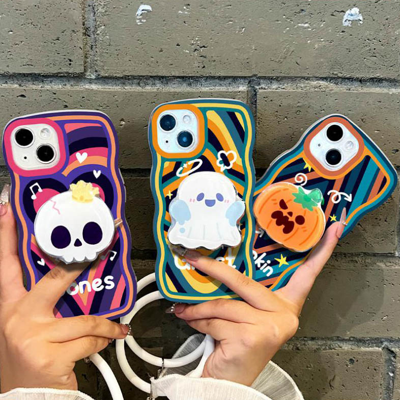 送料無料 iPhone14 ケース 互換品 鬼 幽霊 カボチャ 髑髏 Ghost Bones Pumpkin ハロウィン Halloween リング付き スタンド付き アイフォン11 12 13 iPhone 12promax 12mini 13mini 14plus XSMax Pro XR 13promax 13Pro 7p/8plus 7/8/SE2 スマホケース 耐衝撃 楽天海外通販