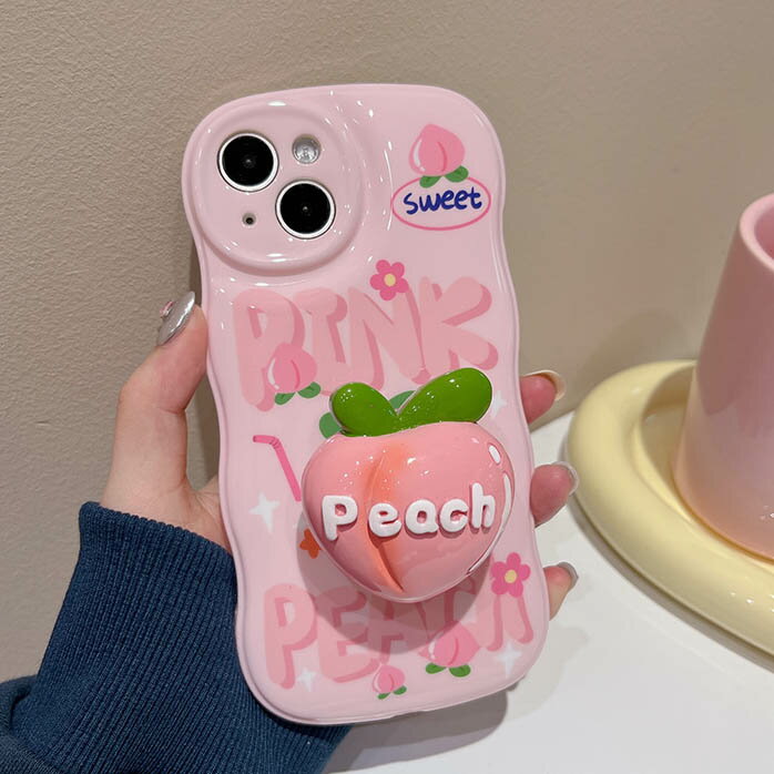 送料無料 iPhone14 ケース 互換品 もも 桃 ピーチ peach ピンク スタンド付き 高級感 レンズカバー アイフォン11 12 iPhone 12promax XSMax Pro XR 13promax 13Pro 14pro 14promax ケース スマホケース カバー おもしろ クリア 可愛い スマホケース 耐衝撃 楽天海外通販