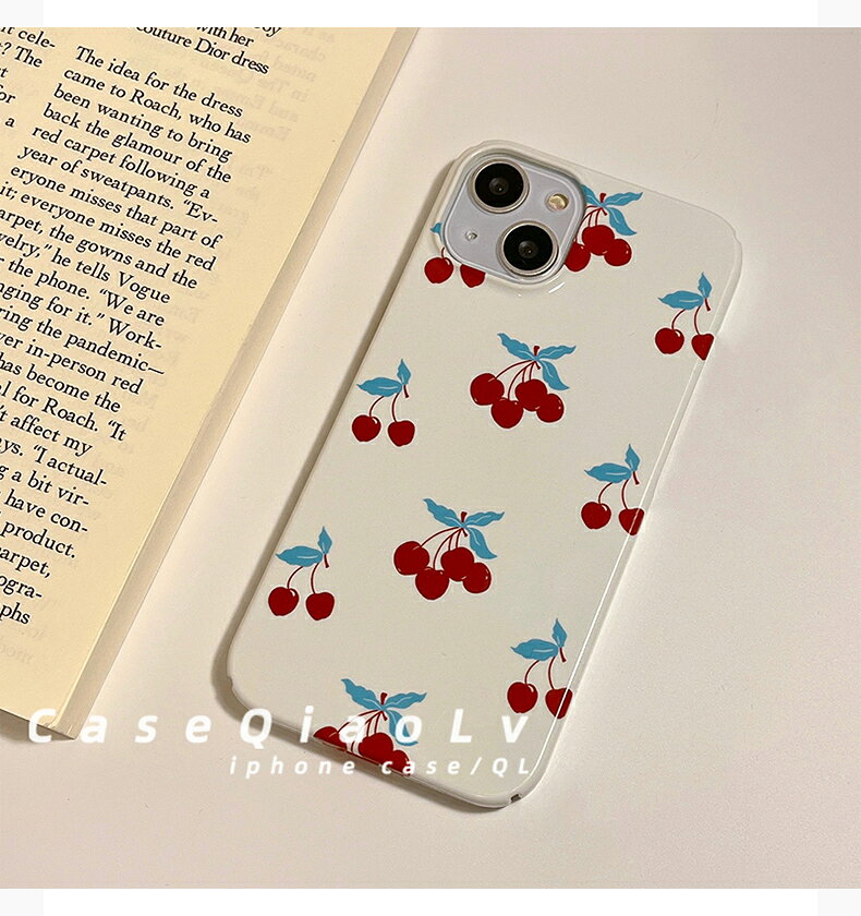 送料無料 iPhone14 ケース 互換品 チェリー サクランボ cherry 桜んぼ 高級感 レン...