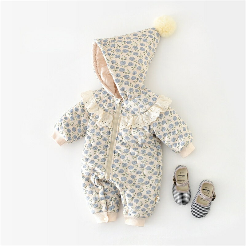 送料無料 ベビー服 ロンパース 秋冬アウター ジャンプスーツ 中綿 フード付き 北欧風 赤ちゃん 新生児 長袖 防寒着 外出 カバーオール あったか 寝袋 幼児 キッズ服 男女兼用 撮影 4色展開 出産お祝い 百日祝い お宮参り お食い初め ギフト 66 73 80 90cm 楽天海外通販
