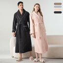 送料無料 バスローブ レディース メンズ 秋冬 ロング丈 4colors おしゃれ 部屋着 着る毛布 もこもこ フランネル 厚手 吸水 ナイトガウン ママ ペア ルームウェア 秋物 ガウン ナイトウェア 冬服 パジャマ ネグリジェ 出産祝い 長袖 室内 祝い お風呂上り 楽天海外通販(4)