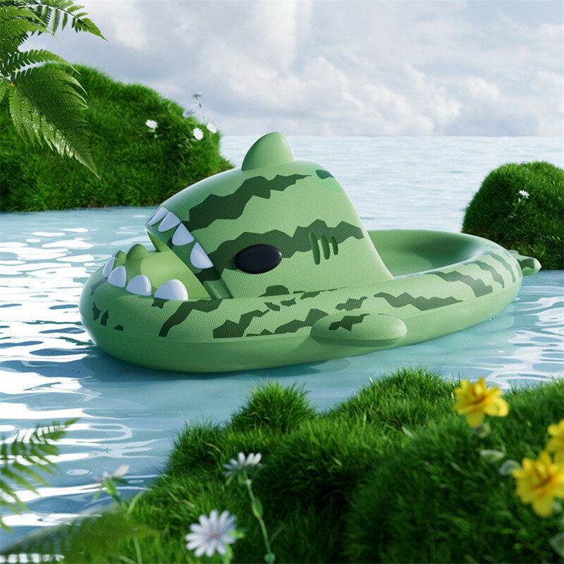 送料無料 キッズサンダル サメ 子供 スリッパ かわいい フィッシュサンダル EVA 男の子 女の子 ビーチサンダル 厚手 魚の形 魚 穴付き 通気性 海 水遊び 室内シューズ シャワー 歩きやすい 室内履き 滑り止め 軽量 プレゼント ビーチ プール 柔らかい 楽天海外通販 3