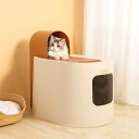 送料無料 猫 トイレ キャットトイレ 散らかりにくいネコトイレ 本体 フルカバー 猫トイレ お掃除簡単 飛び散りにくい 大型猫 スコップ付き シンプル ペットト...
