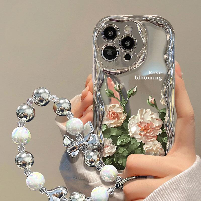 送料無料 iPhone15 ケース 互換品 バラ ローズ rose カガミ ミラー ストラップホール付き 高級感 レンズカバー シンプル iPhoneX アイフォン11 12 iPhone 12promax XSMax Pro 14plus XR 13promax XS X 14Promax iPhoneXR 13Proスマホケース カバー クリア 耐衝撃 楽天海外通