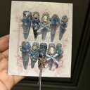 送料無料 ネイルチップ 10枚入り ゴシック風 Gothic ラインストーン パール バラ キャッツ アイ キラキラ スクエア ロング 貼るネイル つけ爪 淡い アートチップ デザインチップ 付け爪 結婚式 披露宴 成人式 ウエディング ブライダル ジェルネイル オシャレ 楽天海外通販