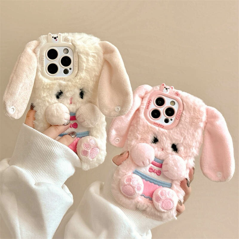 送料無料 iPhone16 ケース 互換品 ふわふわ 秋冬 ウサギ 兎 rabbit ドッグ dog 犬 かわいい レンズカバー ぬいぐるみ アイフォン15 14 14promax 13 12promax Pro 14plus 13Pro 14pro iPhone 11 huawei mate30 40 50 60 P50 60 スマホケース カバー 耐衝撃 楽天海外通販