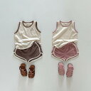【送料無料】ベビー服 女の子 男の子 上下セット キッズ 子供服 タンクトップ ショートパンツ 新生児 おしゃれ 可愛い ルームウェア セットアップ 部屋着 セパレート 赤ちゃん お出かけ 誕生日 出産お祝い プレゼント 入園 保育園 幼稚園 楽天海外通販