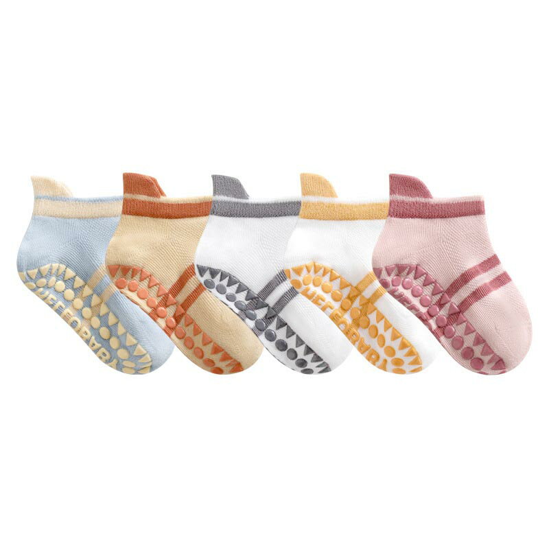 【送料無料】ベビーソックス 靴下 5足組 ベビー 靴下 赤ちゃん 男の子 女の子 メッシュソックス 滑り止め付き セット 幼児 靴下 ベビー ショートソックス 子供 靴下 かわいい 綿 男児 女児 ルームソックス 転倒防止 歩く練習 0歳-4歳 おしゃれ 出産祝い 楽天海外通販