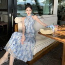 送料無料 マキシワンピース リゾート ワンピース シフォン 花柄 大きいサイズ ノースリーブ キレイめ ワンピース 春 夏 ワンピ ボヘミアン風 ワンピース リゾートワンピ ロング 旅行 海辺 沖縄 ハワイ 海デートおしゃれ 体型カバー 大人可愛い セクシー 楽天海外通販