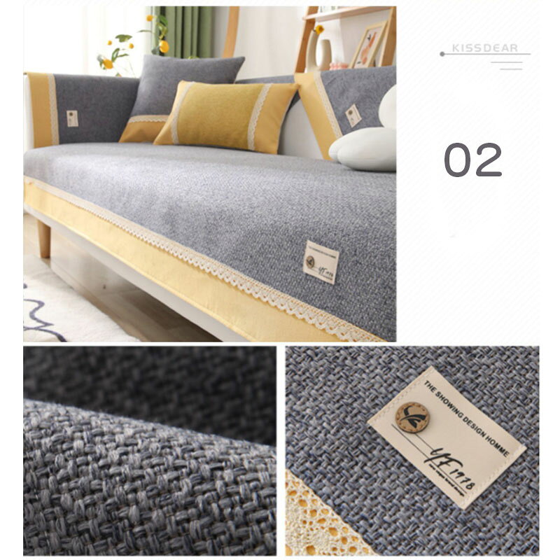 送料無料 ソファカバー ソファパッド 70*210cm 4人掛け 3人掛け 2人掛け 1人掛け マルチカバー ソファマット 肘付き 肘無し 滑り止め 綿麻 シーツ 防塵 ソファカバー 犬猫対策 保護カバー 洗える マット1枚のみ 楽天海外通販 [3]