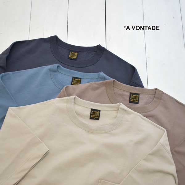 A VONTADE (アボンタージ) ディペンド クルー トップ S/S Depend Crew Top S/SVTD-0574-CS メンズ トップス 半袖スウェット 半袖カットソー 2022ss 日本製 正規取扱店