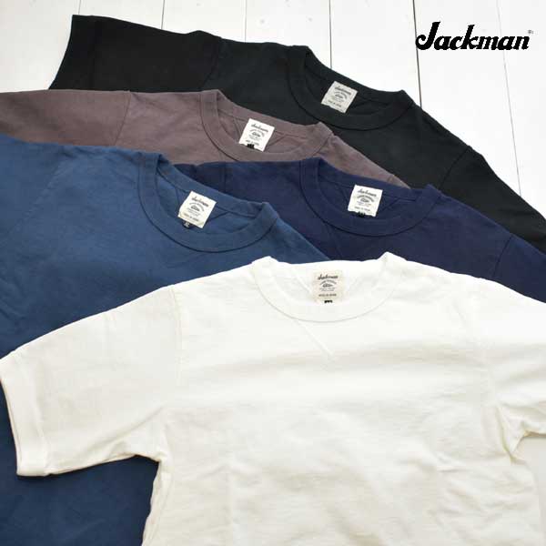 Jackman (ジャックマン) 度詰め リブTシャツ 半袖 Dotsume Rib T-Shirt JM5110 メンズ レディース tシャツ 半袖 コットン 綿 無地 大きいサイズ 日本製 正規取扱店