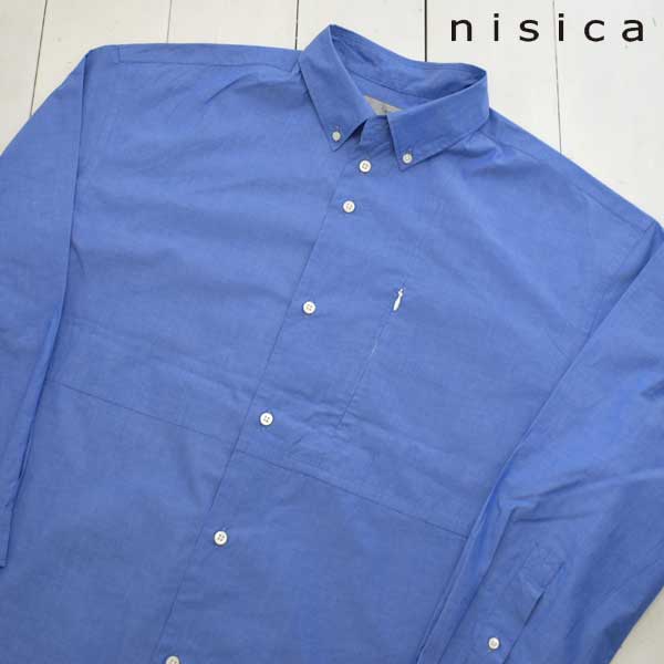 Rakuten - nisica(ニシカ) ボタンダウンシャツ ルーズフィット (NIS-1389)メンズ 長袖 シャツ ボタンダウンシャツ 送料無料 日本製 正規取扱店