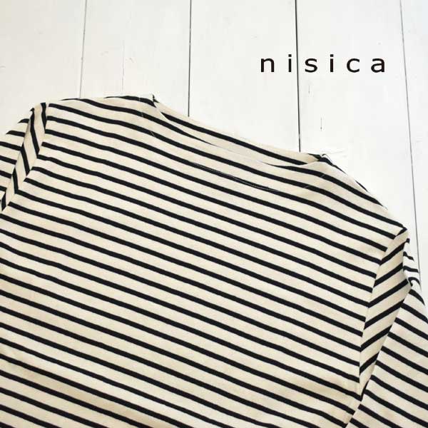 nisica (ニシカ) ボートネック カットソー メンズ レディース トップス 長袖 tシャツ シンプル おしゃれ 綿 コットン 日本製 送料無料
