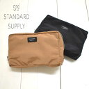 STANDARD SUPPLY(スタンダードサプライ)シンプルシティ スクエアー ポーチ L SIMPLICITY / SQUARE POUCH L メンズ レディース ポーチ バッグインバッグ コットン ナイロン シンプル 64クロス ロクヨンクロス 大人 ベーシック 日本製