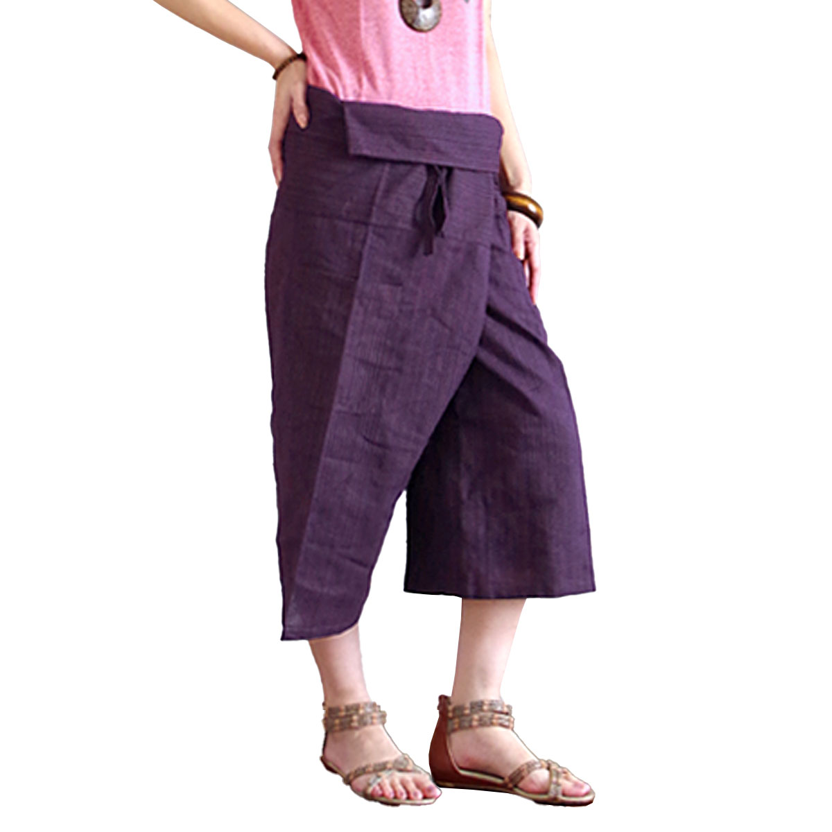 【Chloe】ベルベット製クロップド ブーツカットパンツ パープル 楽天市場】クロップドパンツ レディース(カラーパープル