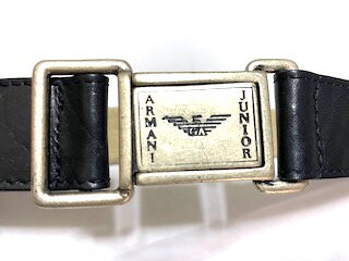 Armani Junior アルマーニジュニア ウェブデューティー ゴム レザー サイズウエストサイズ60-67cm【中古】