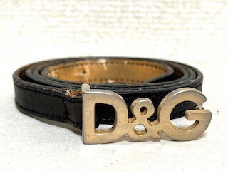 ドルチェアンドガッバーナ D&G ベルト レザー ブラック JD5FR5 レディース【中古】 ドルチェアンドガッバーナ D&G ベルト レザー ブラック JD5FR5 レディース【中古】