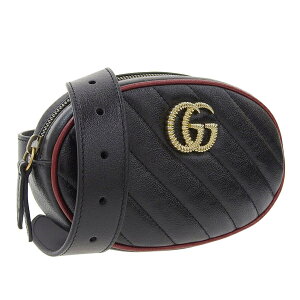 グッチバッグ GUCCI ボディバッグ バッグ レザー ブラック×ロマンティックチェリー レディース 4764340olfx8277 30日間返品保証 代引手数料無料