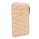 トリーバーチ 財布（レディース） トリーバーチ TORY BURCH KIRA CHEVRON PHONE WALLET 長財布 財布 レザー デヴォンサンド ベージュ系 レディース 75602-288