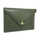 ヴィヴィアン・ウエストウッド VIVIENNE WESTWOOD VICTORIA ENVELOP クラッチバッグ バッグ レザー グリーン レディース 5204000840565m403 30日間返品保証 代引手数料無料