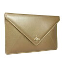 ヴィヴィアン・ウエストウッド VIVIENNE WESTWOOD VICTORIA ENVELOP クラッチバッグ バッグ レザー ゴールド レディース 5204000840565r401 30日間返品保証 代引手数料無料