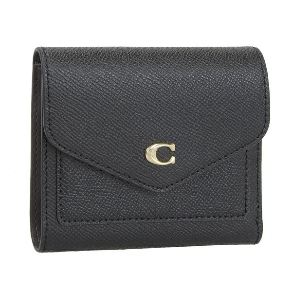 コーチ/COACH WYN SMALL WALLET 二つ折り財布 財布 レザー ブラック レディース c2328liblk