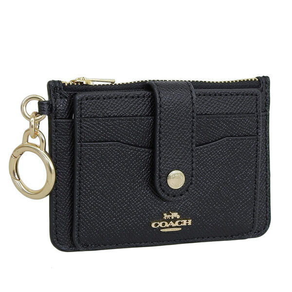 コーチ 名刺入れ お買い物マラソン限定 当店全品エントリーでポイント10倍 コーチ/COACH CRGRN ATTACHMENT CARD CASE カードケース 名刺ケース 小物 レザー ブラック レディース c6881imblk アウトレット