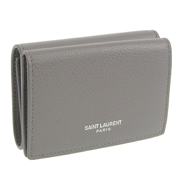 サンローラン/SAINT LAURENT 三つ折り財布 財布 レザー グレー系 レディース 459784b680n1202-zz アウトレット