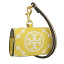 トリーバーチ 小物 レディース エアーポッズケース アウトレット レザー イエローT MONOGRAM CONTRAST EMBOSSED AIR POD CASE 88185-731 TORY BURCH