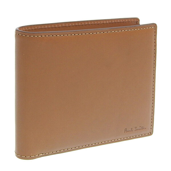 ポールスミス 財布 メンズ 二つ折り財布 アウトレット レザー キャメル PSMSW0283 PAUL SMITH