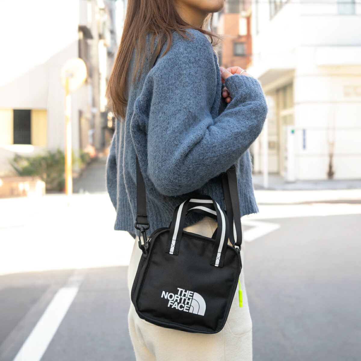 楽天marcadimodaノースフェイス バッグ メンズ レディース ショルダーバッグ 7～13歳 ブラック KIDS SQUARE TOTE NN2PP06R-BLK THE NORTH FACE