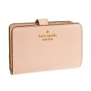 ケイトスペード 財布 レディース 二つ折り財布 アウトレット レザー ピンク medium compact bifold wallet KC580-650 KATE SPADE