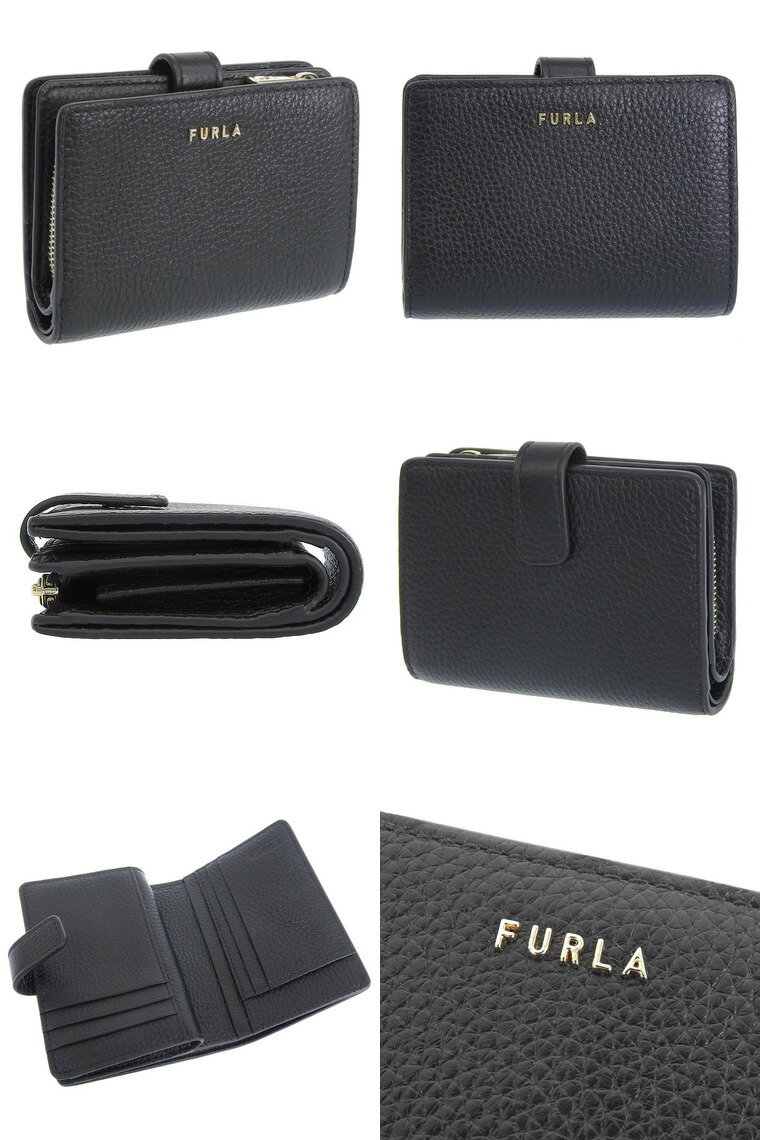 フルラ 財布 レディース 二つ折り財布 アウトレット レザー ブラック RITZY COMPACT S W/ZIP WP00260BX0305O6000 FURLA