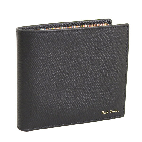 ポールスミス 財布 メンズ 二つ折り財布 レザー ブラックマルチ WALLET BF CN INT MLT M1A4833X-AMULTI-79 PAUL SMITH