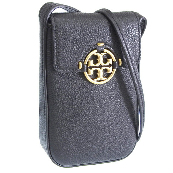 トリーバーチ バッグ レディース ショルダーバッグ レザー ブラック MILLER PHONE CROSSBODY 84077-001 TORY BURCH